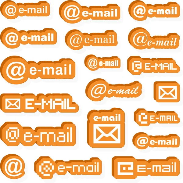 Conjunto de iconos de correo electrónico para web . — Archivo Imágenes Vectoriales