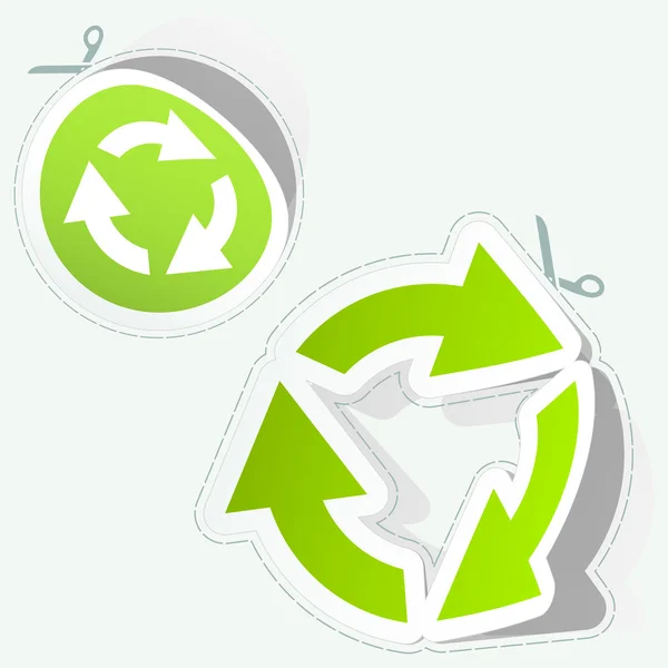Recycle symbool collectie. — Stockvector