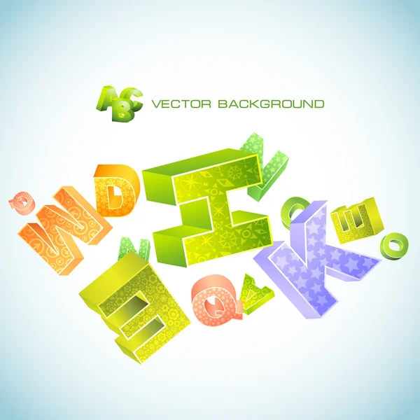 Fondo de vector abstracto con mezcla de letras . — Vector de stock