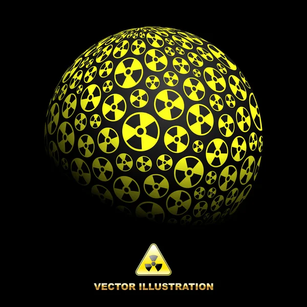 Radioactieve globe. — Stockvector
