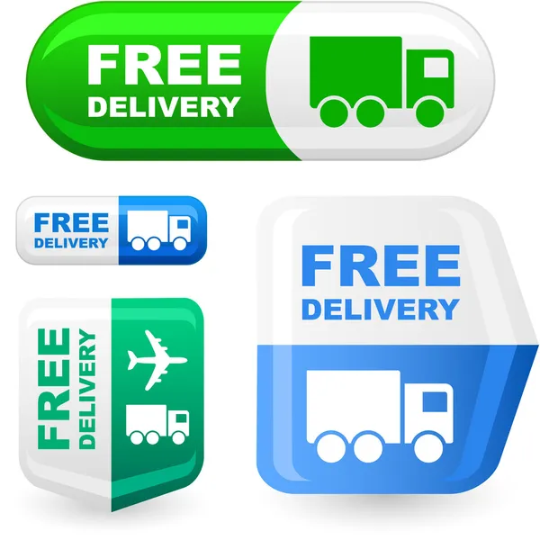 Free delivery elements for sale — Stock Vector