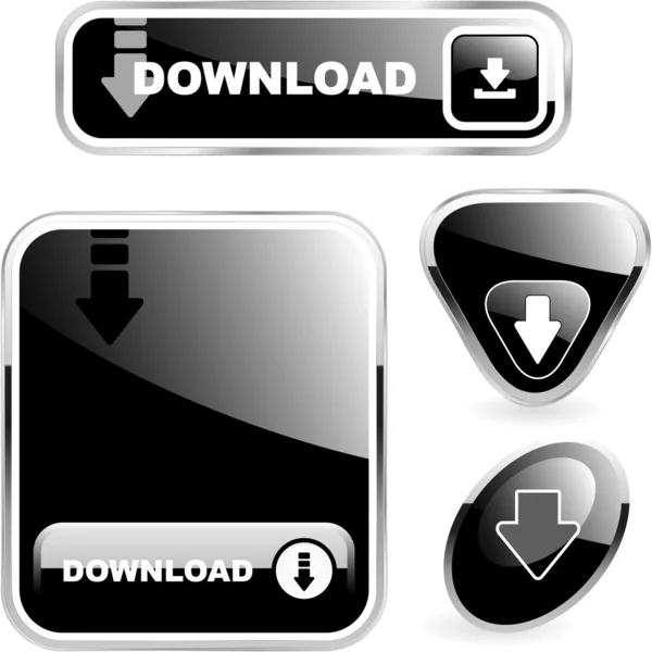 Conjunto de botões de download . —  Vetores de Stock