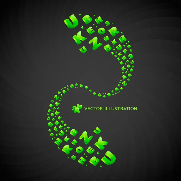 Abstraktní vektorové pozadí s písmeny. — Stockový vektor