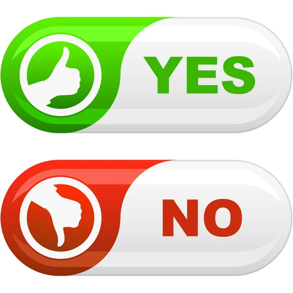 Yes and No button. — Stock Vector
