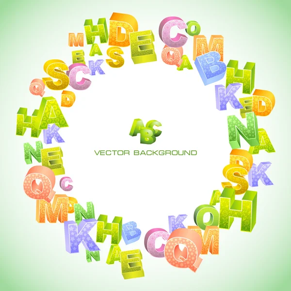 Abstract vector background with letters. — Stock Vector