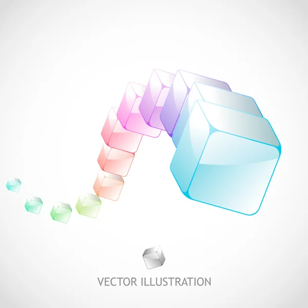Pozadí abstraktní s barevné boxy — Stockový vektor
