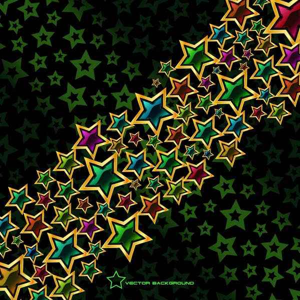 Fond vectoriel avec étoiles. Illustration synthétique . — Image vectorielle