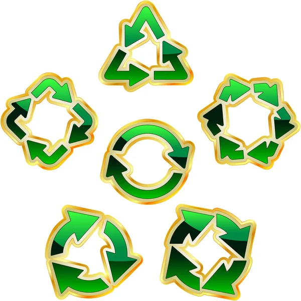 Recycling-Symbol. Vektorsatz. — Stockvektor