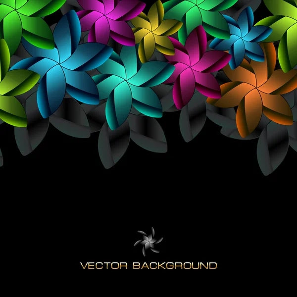 Fondo abstracto vectorial. Ilustración floral . — Vector de stock