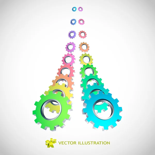 Vector gear illustration. — Stock Vector