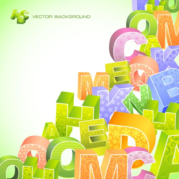 Abstract vector background with letters. — Stock Vector