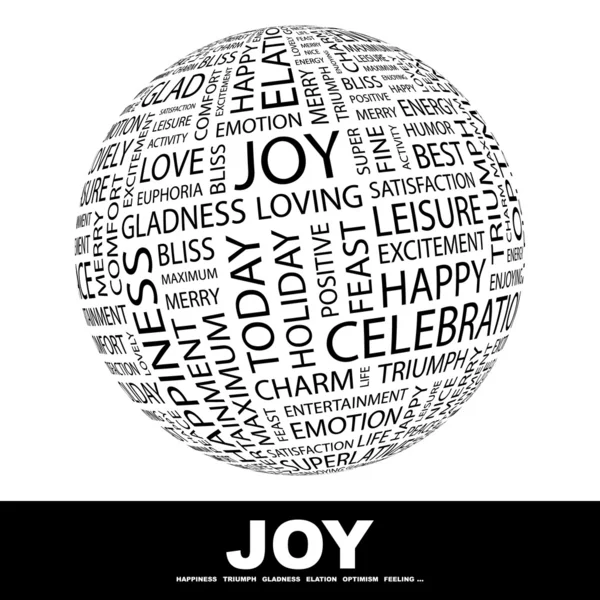 Радість. всьому світу з різних Асоціації термінів. — стоковий вектор