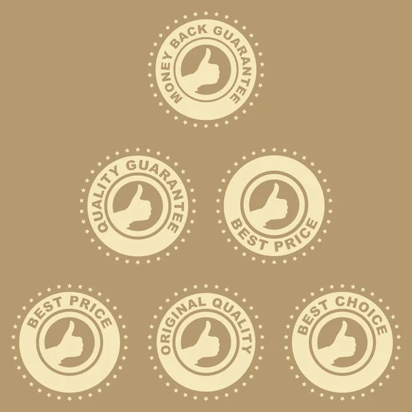 Collection de timbres de garantie . — Image vectorielle