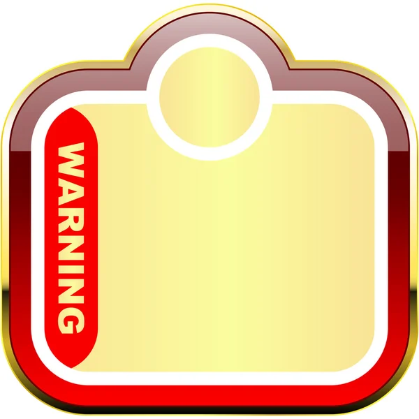 Bannière vectorielle d'avertissement. Modèle vectoriel . — Image vectorielle