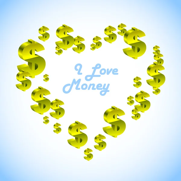 stock vector I love money.