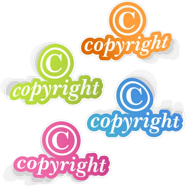 Copyright. vektor klistermärke för försäljning. — Stock vektor