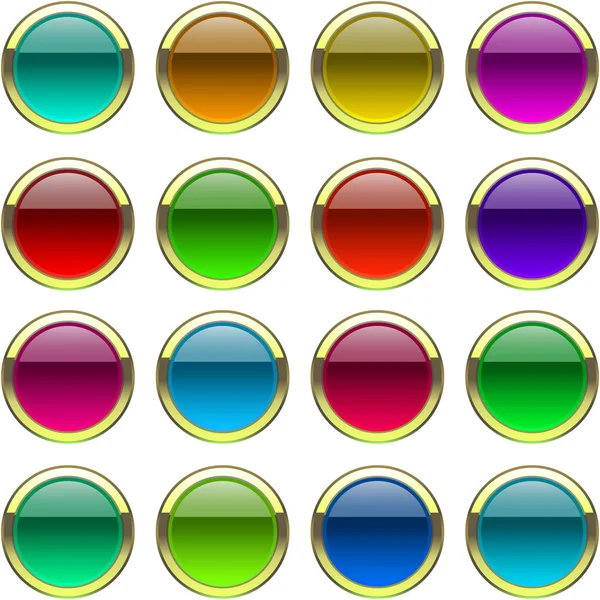 Conjunto de botões de cor variável . — Vetor de Stock