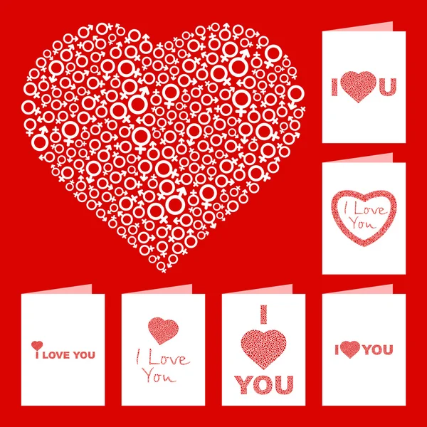 I love you. Vector love message. — Stock Vector