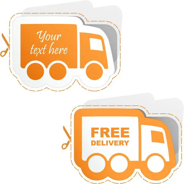Free delivery elements for sale — Stock Vector