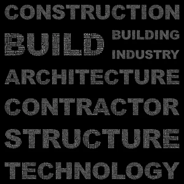 CONSTRUCTION. Collage Word . — Image vectorielle