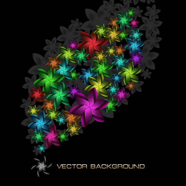 Vektor absztrakt háttér. virágos illusztráció. — Stock Vector