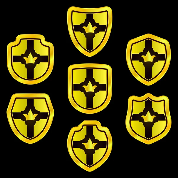 Vektor heraldikai szimbólumok gyűjteménye — Stock Vector