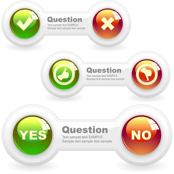 Yes and No elements. — Stock Vector