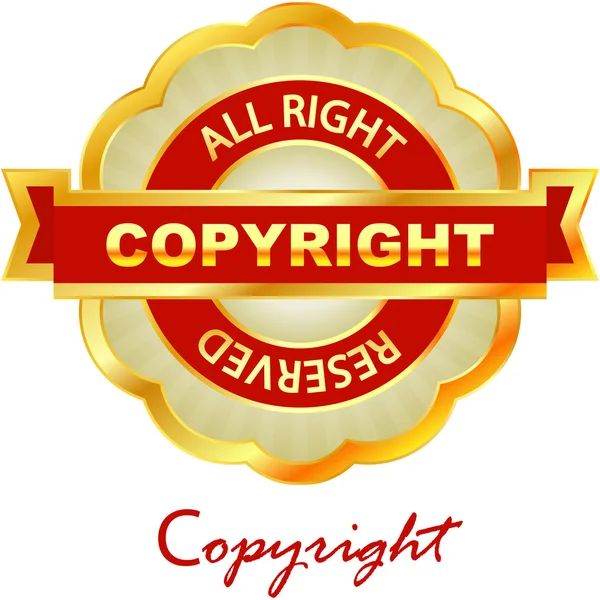Urheberrechtslabel zum Verkauf. — Stockvektor