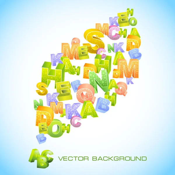 Fondo abstracto vector con letras . — Vector de stock