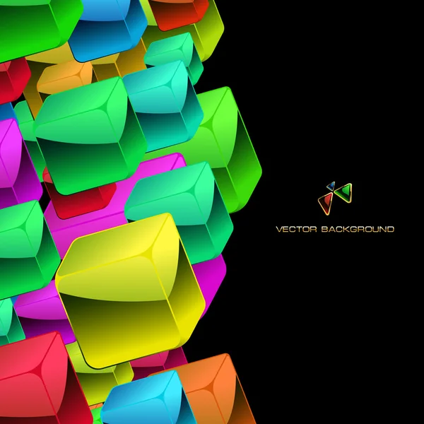 Abstracte achtergrond met kleurrijke dozen — Stockvector