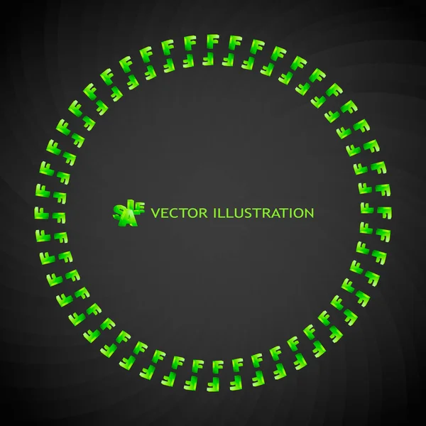 Abstract vector achtergrond met letters. — Stockvector