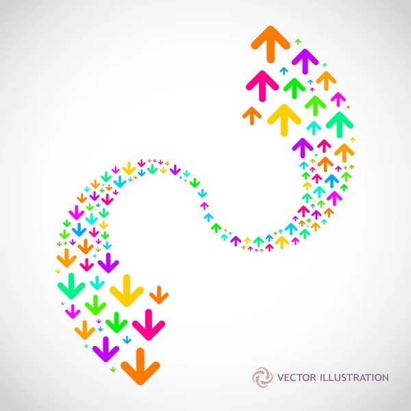 Abstract background with arrow signs. — Stock Vector
