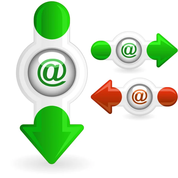 E-Mail Icon Set für Web. — Stockvektor