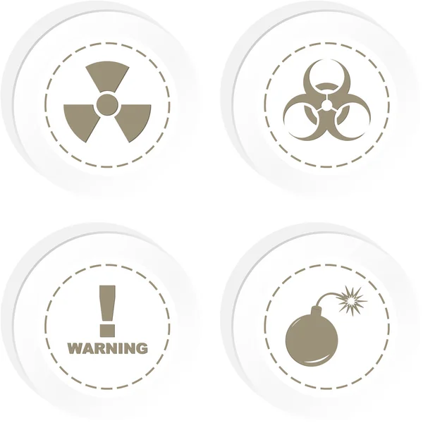 Βιολογικού κινδύνου και την ακτινοβολία σημάδια. — Διανυσματικό Αρχείο