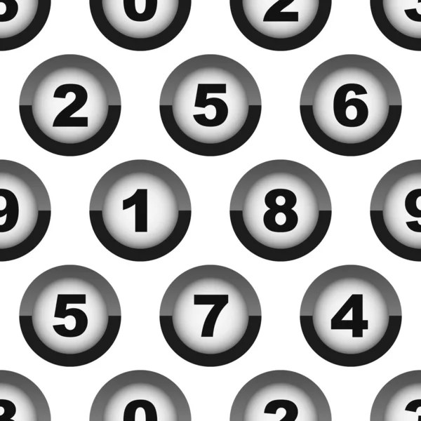 数字とのシームレスなパターン — ストックベクタ
