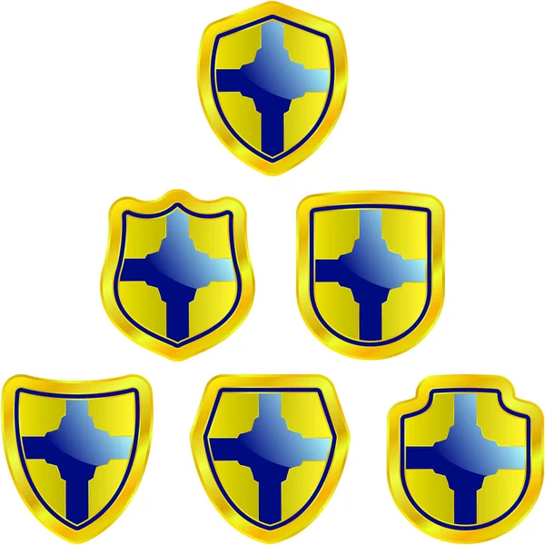 Vector set heraldische symbolen — Stockvector