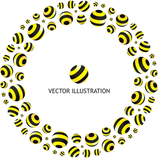 Marco abstracto con elementos de círculo . — Vector de stock