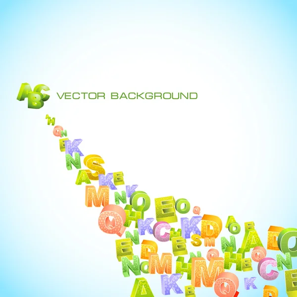 Abstrakt vektor bakgrund med bokstäver. — Stock vektor