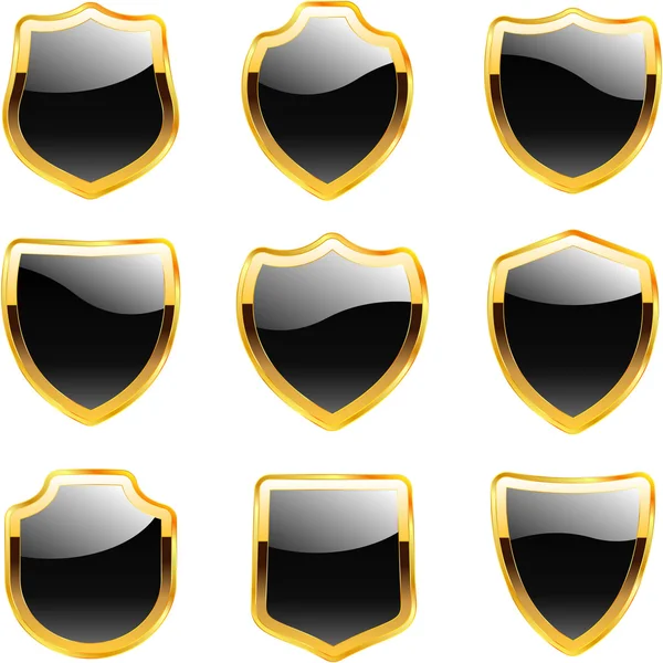 Vector set of heraldic symbols — Stock Vector