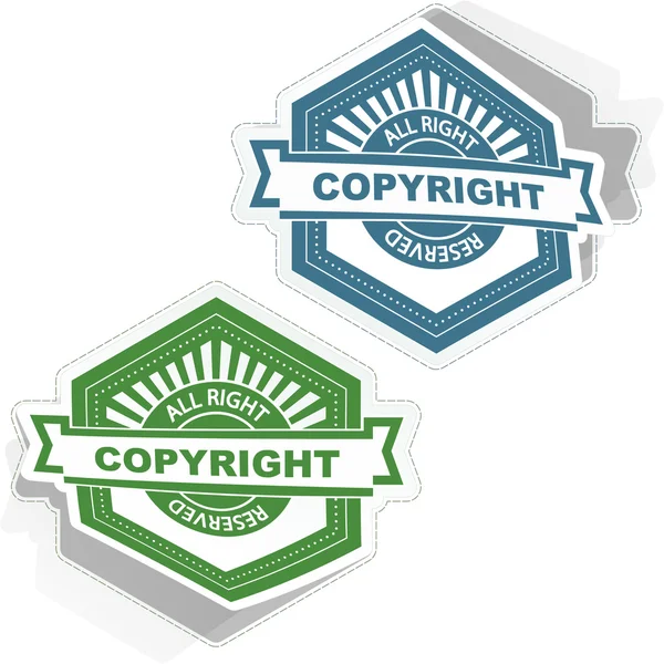 Autocollants de copyright vectoriel à vendre . — Image vectorielle