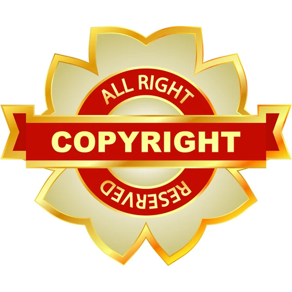 Label de droit d'auteur à vendre . — Image vectorielle
