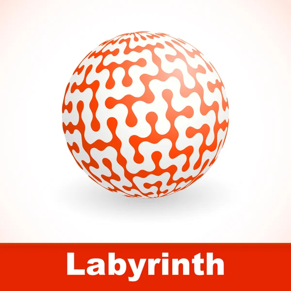 Labyrinthe. Illustration vectorielle Globe . — Image vectorielle