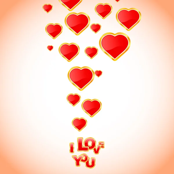 Je t'aime. Message d'amour . — Image vectorielle