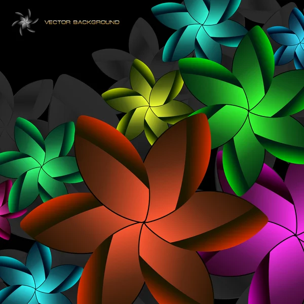 Floral abstract background. Vector illustration. — Stock Vector