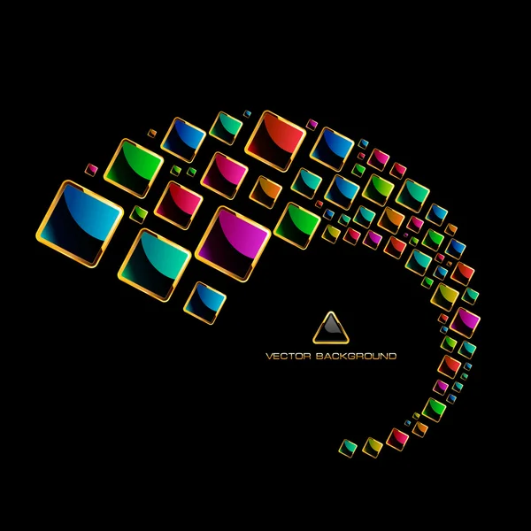 Абстрактний фон з різнокольоровими коробками — стоковий вектор