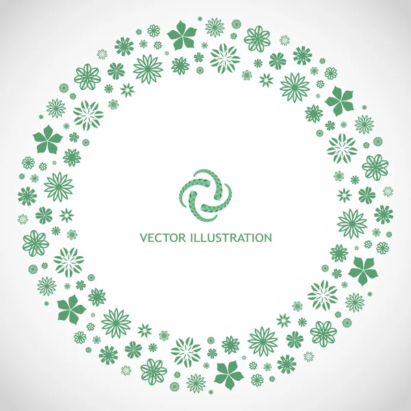 Absztrakt keret. virágos illusztráció. — Stock Vector