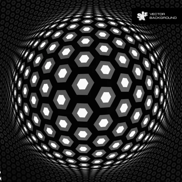 Abstract hexagon mosaic. — Stock Vector