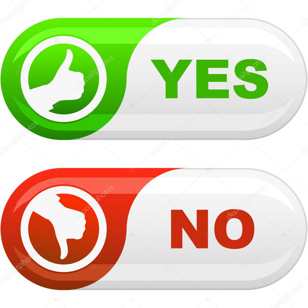 ᐈ Yes No Sign Stock Vectors Royalty Free Yes No Illustrations Download On Depositphotos