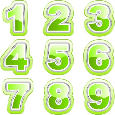 Number icons. Vector set. clipart