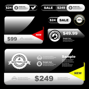 Vector banner set for sale clipart